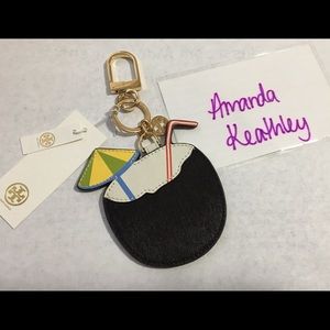 Tory Burch Coconut Cocktail Keychain